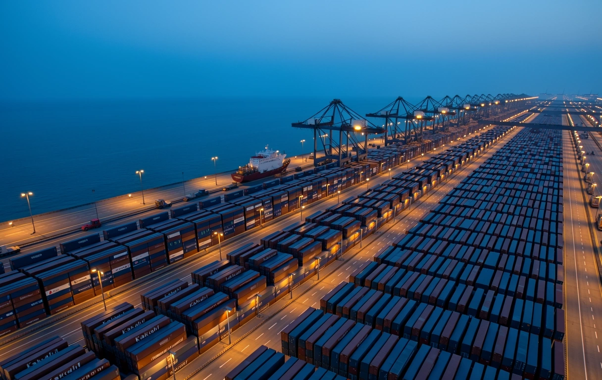 Karachi industrial landscape representing data flow